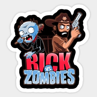 Rick vs Zombies Sticker